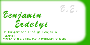 benjamin erdelyi business card